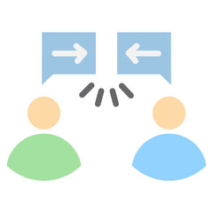 Conflict icon with color style