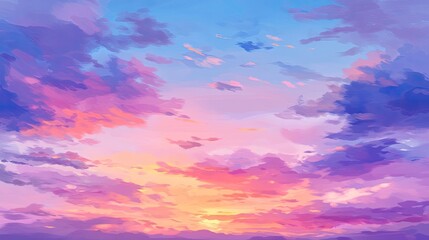 Obraz premium Soft Pastel Sky with Gentle Clouds at Sunset or Sunrise