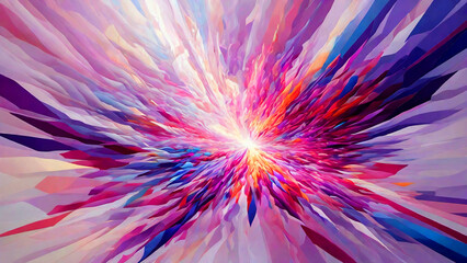 カラフルな模様が放射状に伸びる