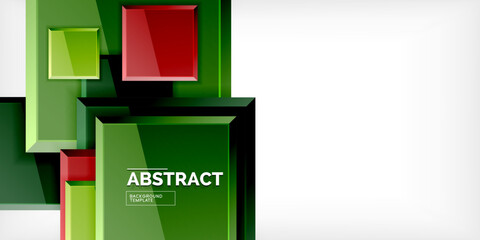 Colorful squares with reflections abstract background design. Vector Illustration For Wallpaper, Banner, Background, Card, Book Illustration, landing page