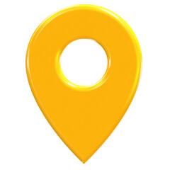 Yellow location pin navigation icon