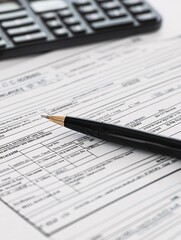 Obraz premium A minimalist tax season checklist template on a pristine backdrop, designed for tracking deductions, forms, and key dates to enhance organization.