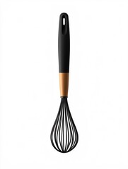 A modern whip design with a stylish handle and unique texture, ideal for highlighting kitchen gadgets or athletic gear against a white backdrop.