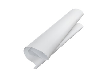 Blank sheet folded on a white background. Vector illustration