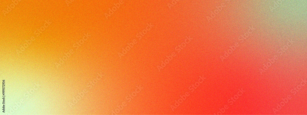 Poster Yellow orange soft gradient background. Pastel red gold gradient foil shimmer background texture. Yellow burnt orange red fiery golden foil, Color gradient with rough, grain and bright spots