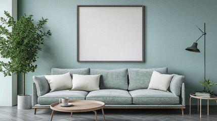 Living room with window, sofa, and dining table in a home interior. prototype framework