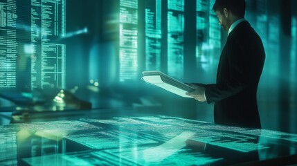 Holographic files and a man-pen touch document management system