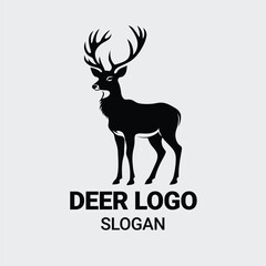 simple deer icon. deer animal flat icon. deer silhouette vector illustration