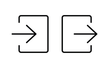 exit and enter icon. 