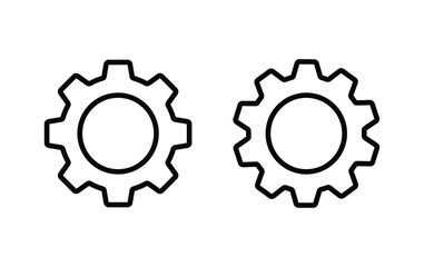 Gear icon, Setting sign vector