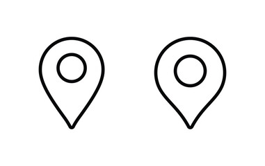 Pin maps icon, location sign vector