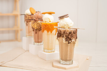 milk shake with ice cream 