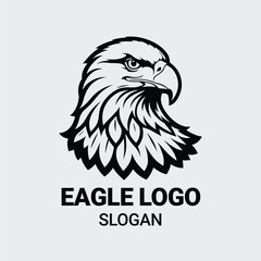 simple eagle logo. eagle animal flat icon. eagle head vector illustration