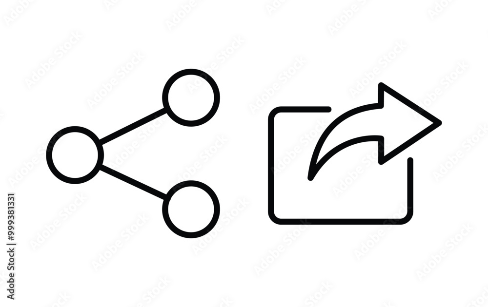 Canvas Prints share icon vector