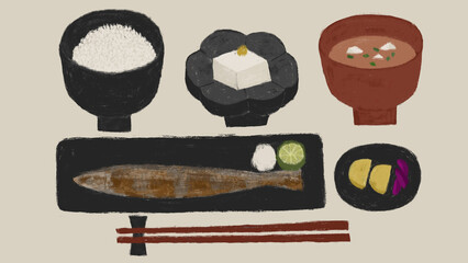 和食のイラスト