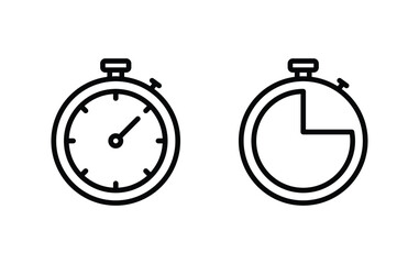 Time icon, stopwatch sign vector	