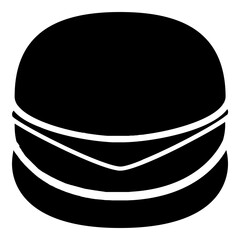 Cheese Burger Simple Solid Icon