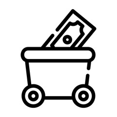 wasted money Line Icon
