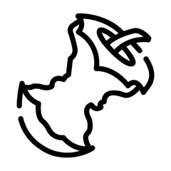 apple waste Line Icon