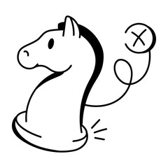 Doodle style icon of business strategy 

