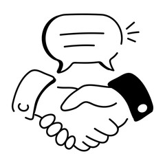 Drawing style icon of business relationship 

