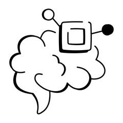 Drawing style icon of business intelligence 

