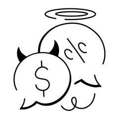 A hand drawn icon of provocation 

