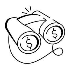 A sketchy icon of financial vision 

