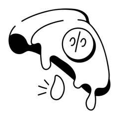 Doodle icon of consumption tax 

