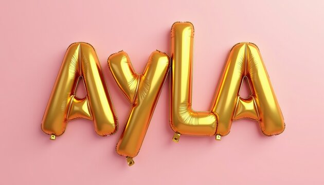 AYLA LETTERS - GOLDEN BALLOON 3D