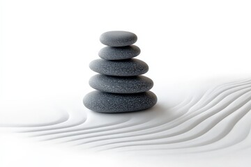 A peaceful mindfulness quote: Feel the moment, let go of the past, and embrace the now, isolated on a white background