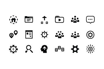 UI, IT, Technology Icon Collection Vector Illustration