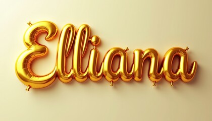 ELLIANA LETTERS - GOLDEN BALLOON 3D