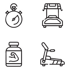 physical icon set vector design 