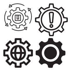 procedures vector icon set 