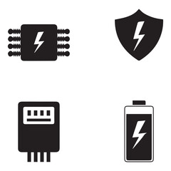 electrical icon design vector set 