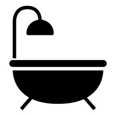 Bathtube Simple Solid Icon.
