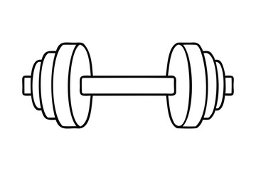 dumbbell icon silhouette vector illustration