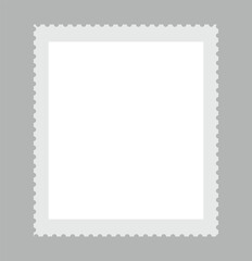 Blank Postage Stamps  vector icon illustration .