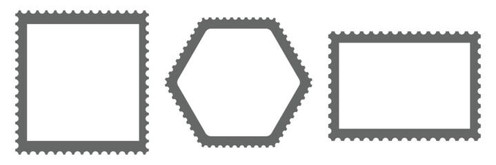 blank and empty postage stamp icon . postage icon illustration.
