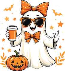 halloween background with pumpkin for t shirt design