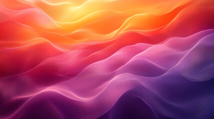 Fototapeta premium Abstract flowing waves in warm amber to deep plum gradient background, perfect for halloween, thanksgiving, or autumn web banners.