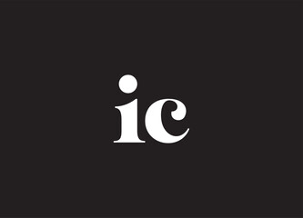 IC letter logo and initial logo design