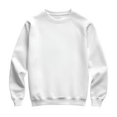 clean blank sweatshirt PNG cutout isolated on white and transparent background.