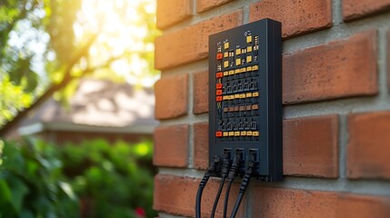 surge protection devices installed within an electrical panel, designed to protect sensitive equipment from voltage spikes.