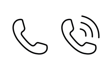 Obraz premium Call icon, phone call sign vector 