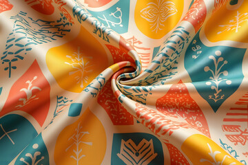 Vibrant Ethnic Silk Pattern