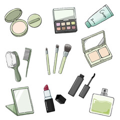 化粧品のイラストセット