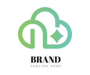 Cloud logo icon design template elements. Usable for Branding, Business and Technology Logos.
