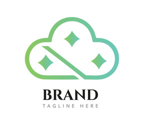 Cloud logo icon design template elements. Usable for Branding, Business and Technology Logos.

